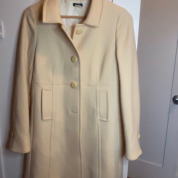 J. Crew White Wool Coat - Picture 4 of 4
